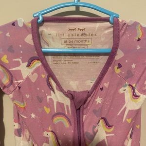 Little Sleepies EUC like new 18-24 month unicorn zippy